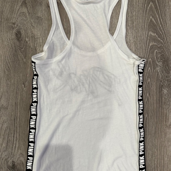 PINK Victoria Secret White Tank Top Women Size S . - Picture 2 of 7